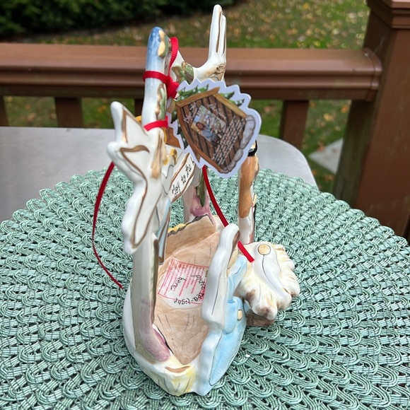 Heather Goldminc Nativity Tea Light Ceramic Blue Sky Christmas Joy to the world - Picture 8 of 10